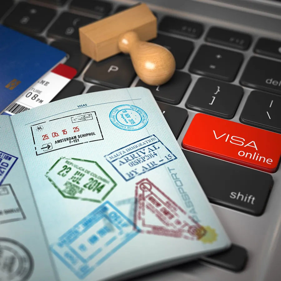 passport with lots of stamps